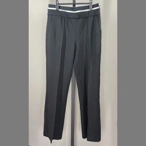 NEW Helmut Lang Pants Womens 12 black trouser designer preppy classic straight